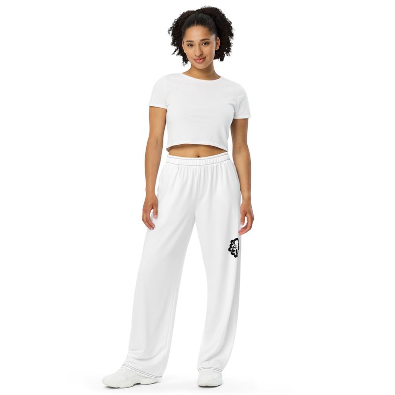 Wide-leg White pants