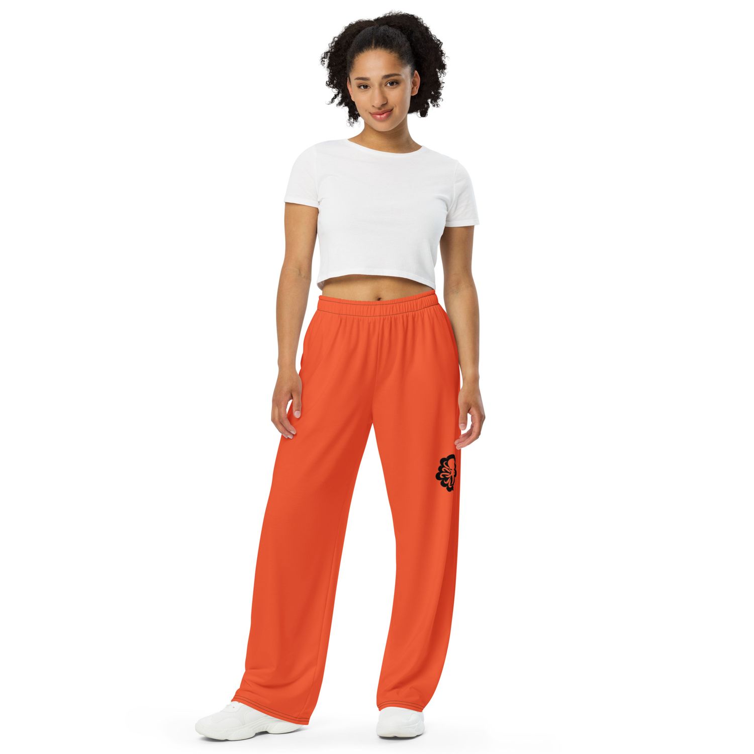 Wide-leg Orange pants