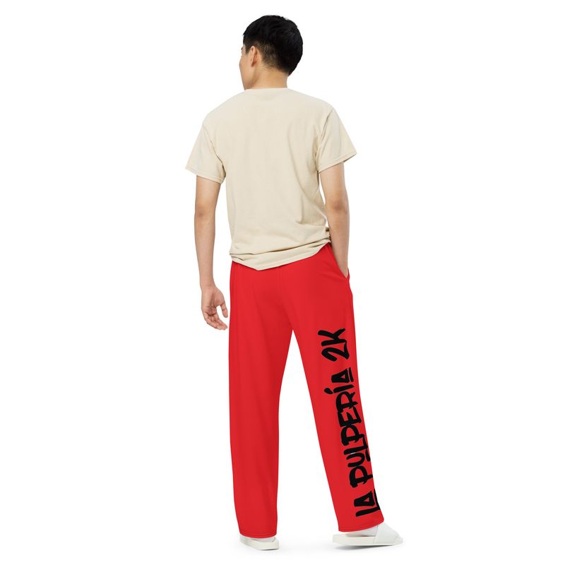 Wide-leg Red pants