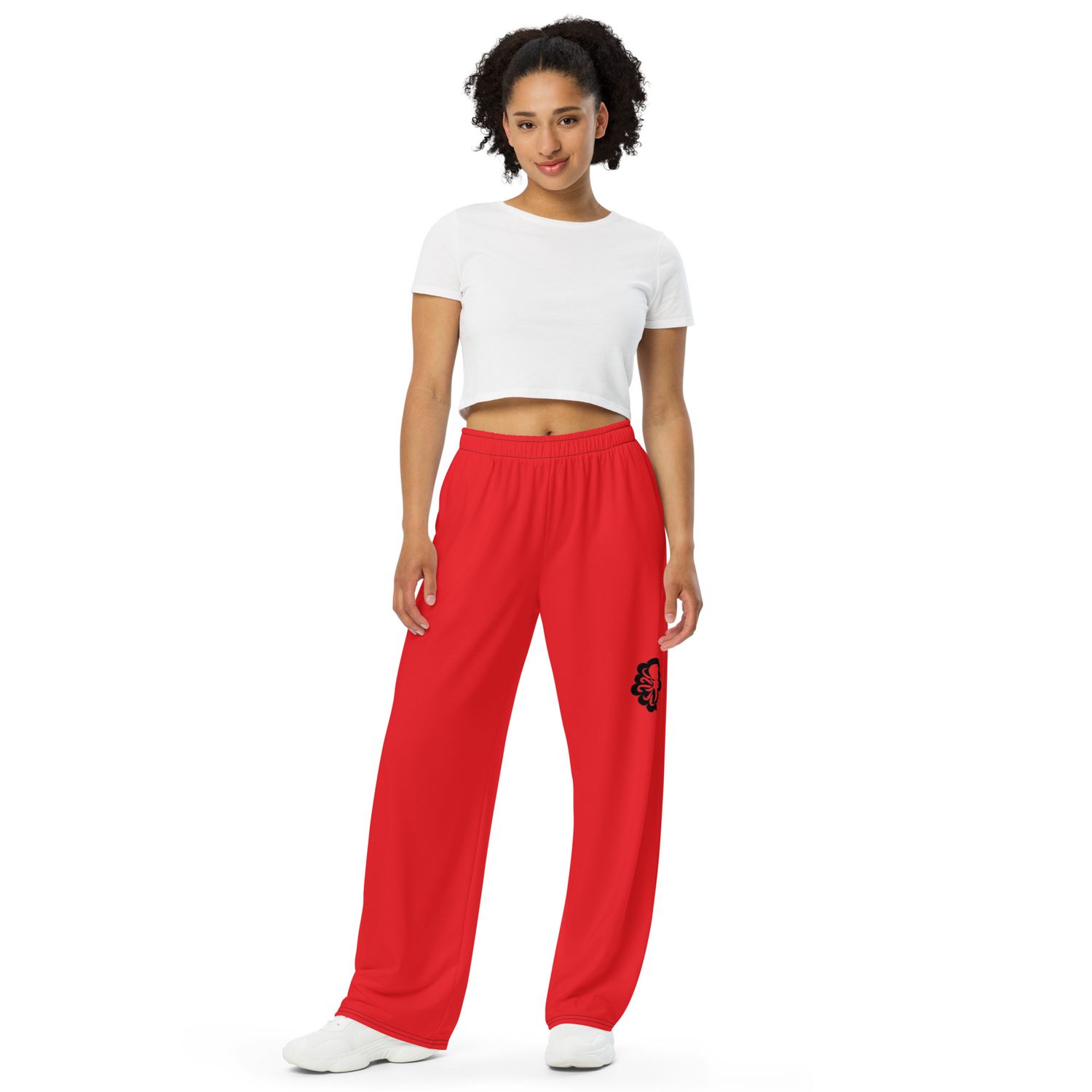 Wide-leg Red pants