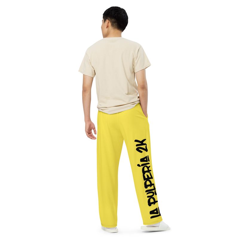 Wide-leg Yellow pants