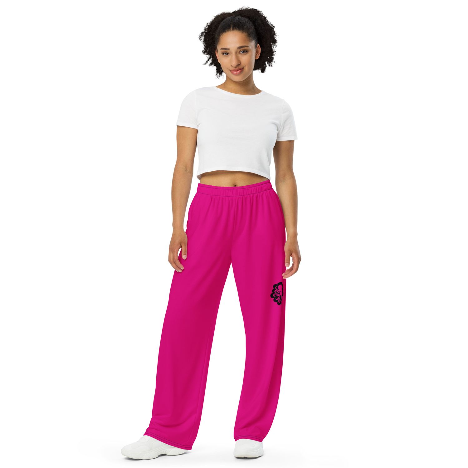 Wide-leg Berry pants