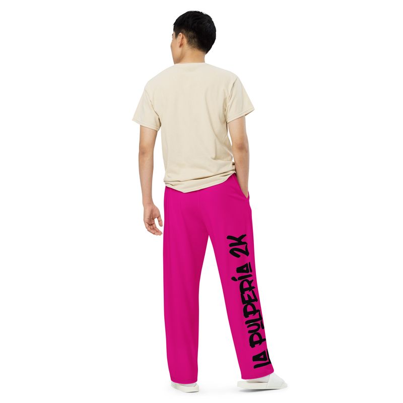 Wide-leg Berry pants