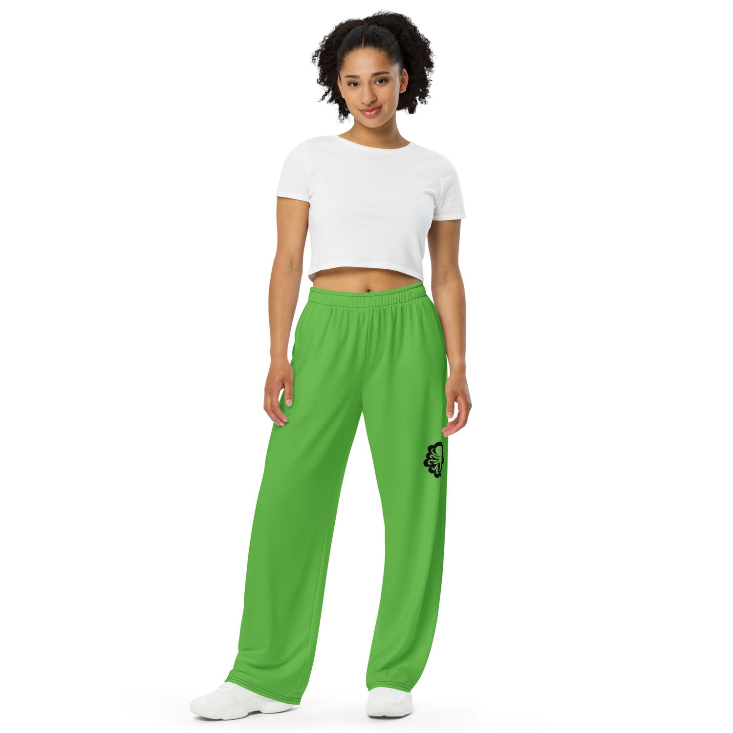 Wide-leg Green pants