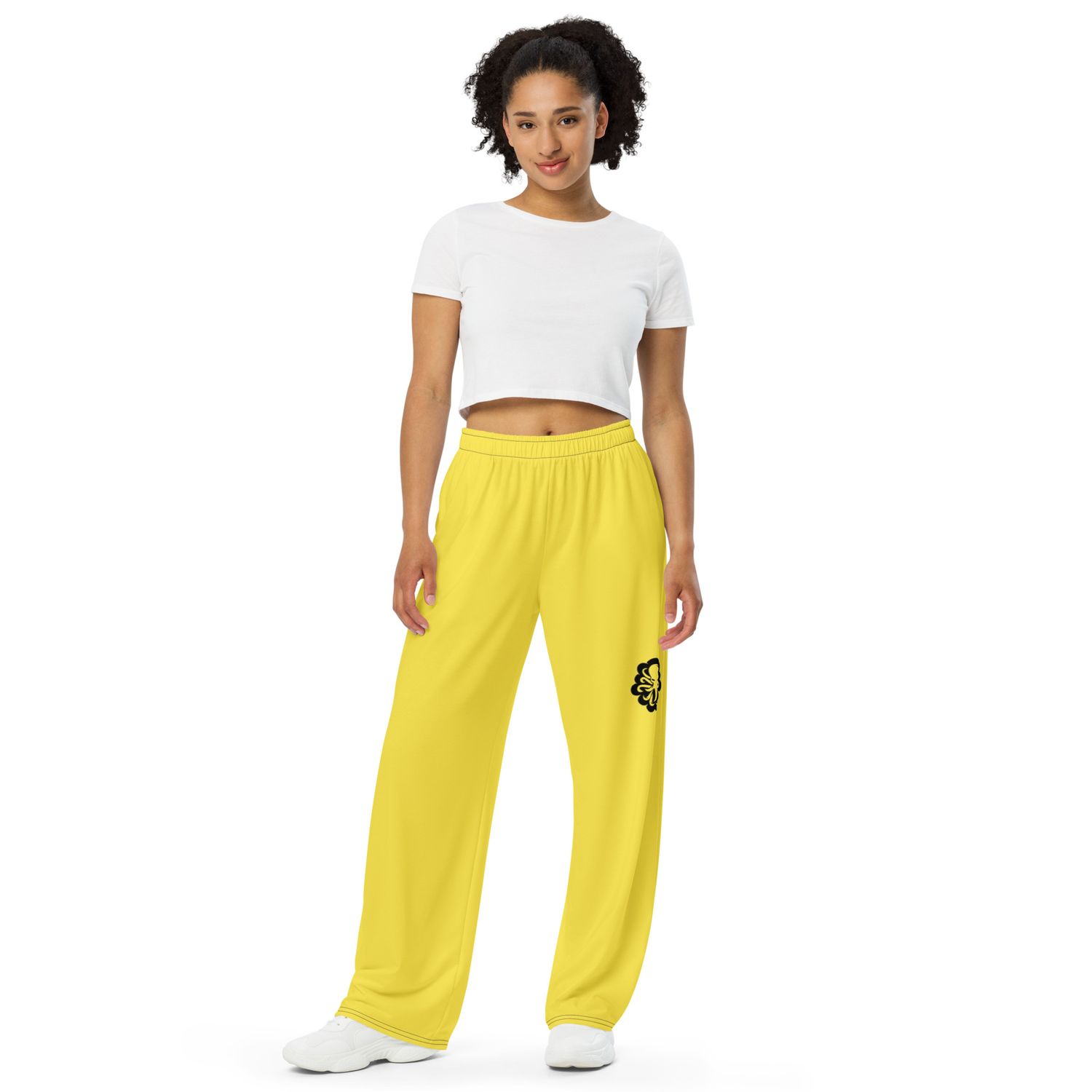 Wide-leg Yellow pants