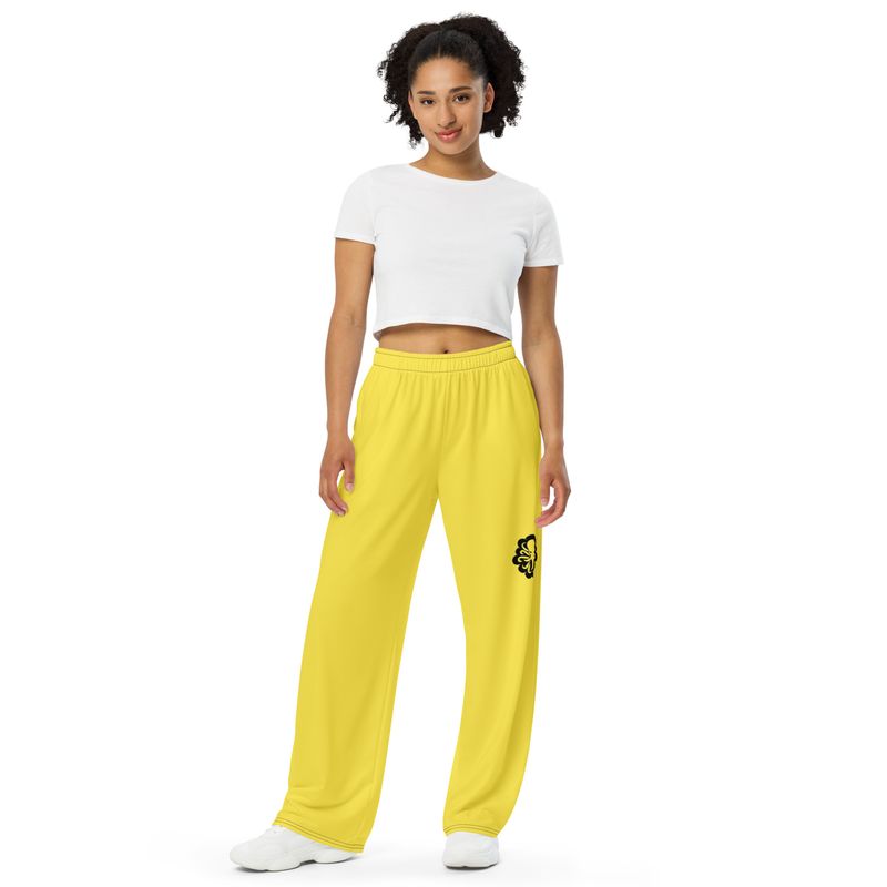 Wide-leg Yellow pants