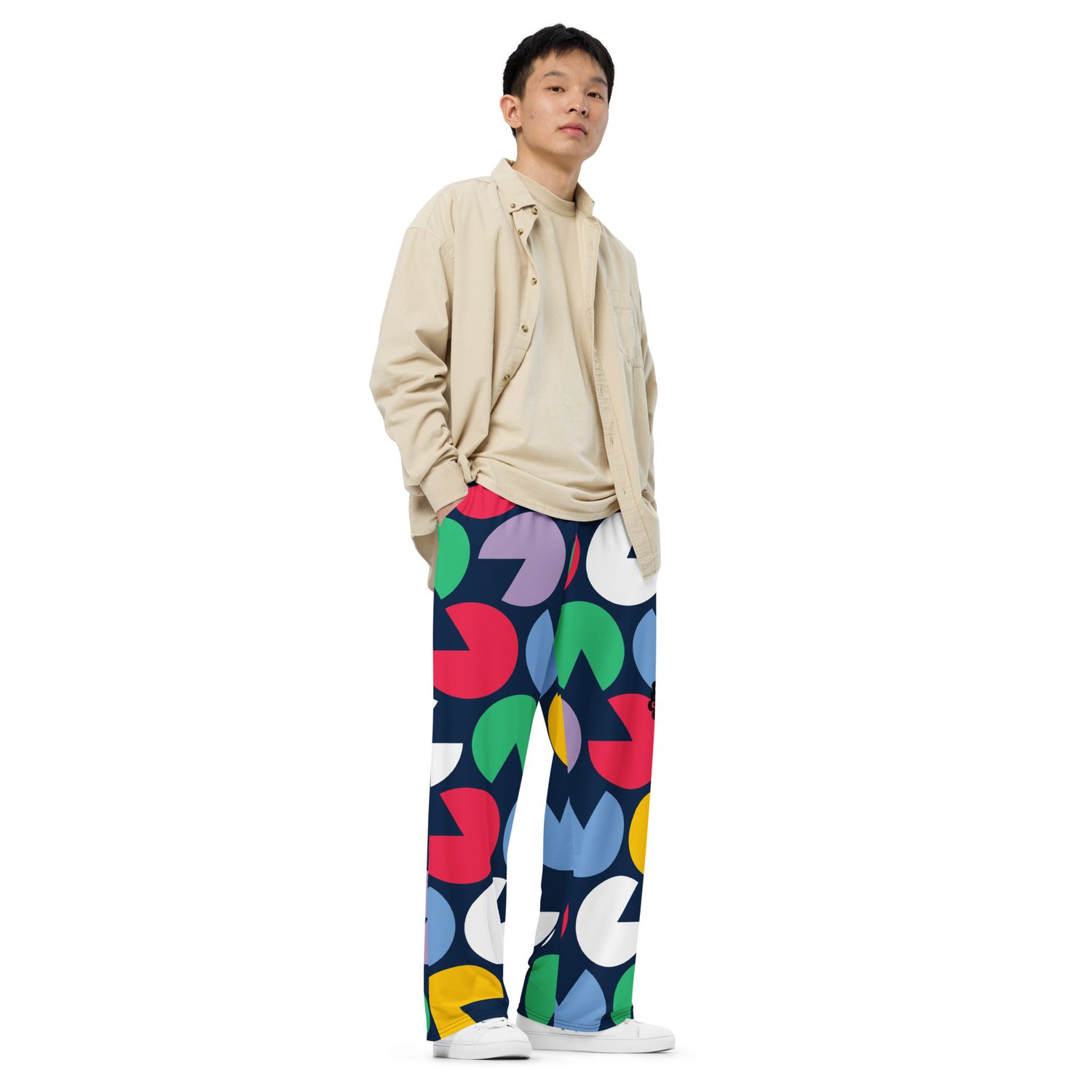 Wide-leg Pac-Man pants
