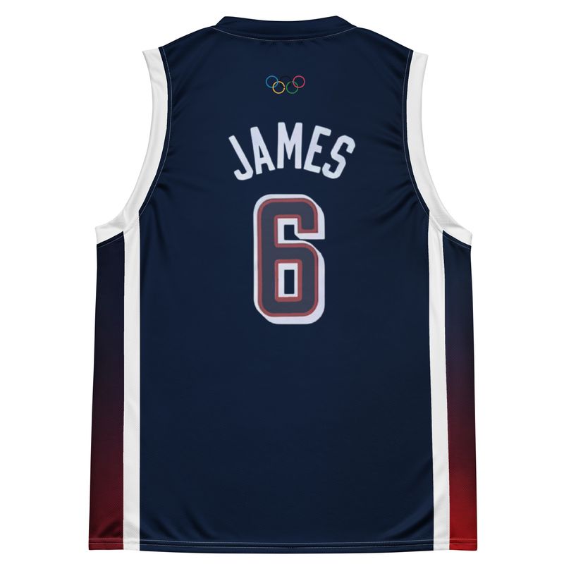 James MVP USA 2024 Olympic Basketball Jersey