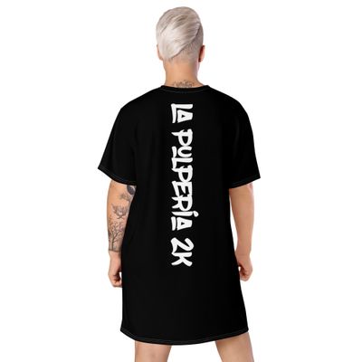T-shirt dress W Black