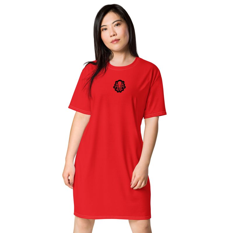 T-shirt dress B Red