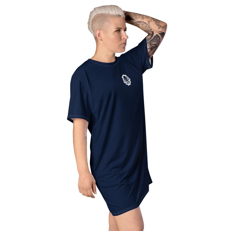 T-shirt dress W Navy