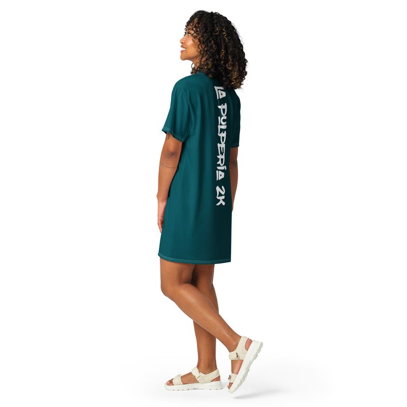 T-shirt dress Petrol
