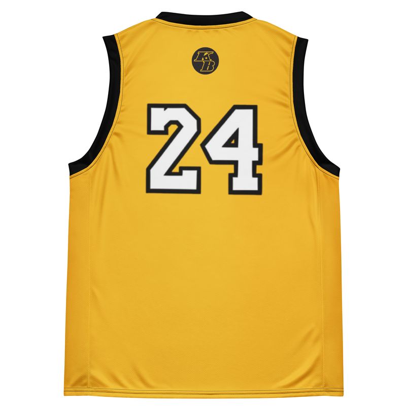 8-24 Basketball Jersey Yellow