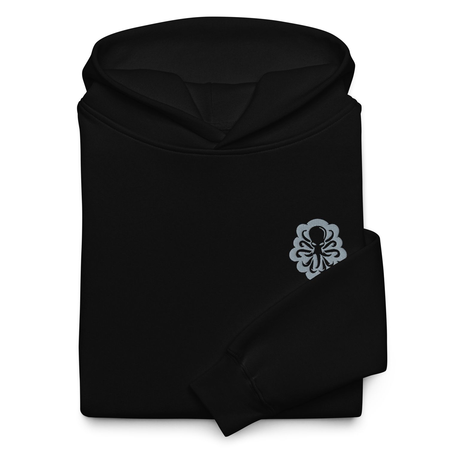 Unisex oversized hoodie Side Logo Silver