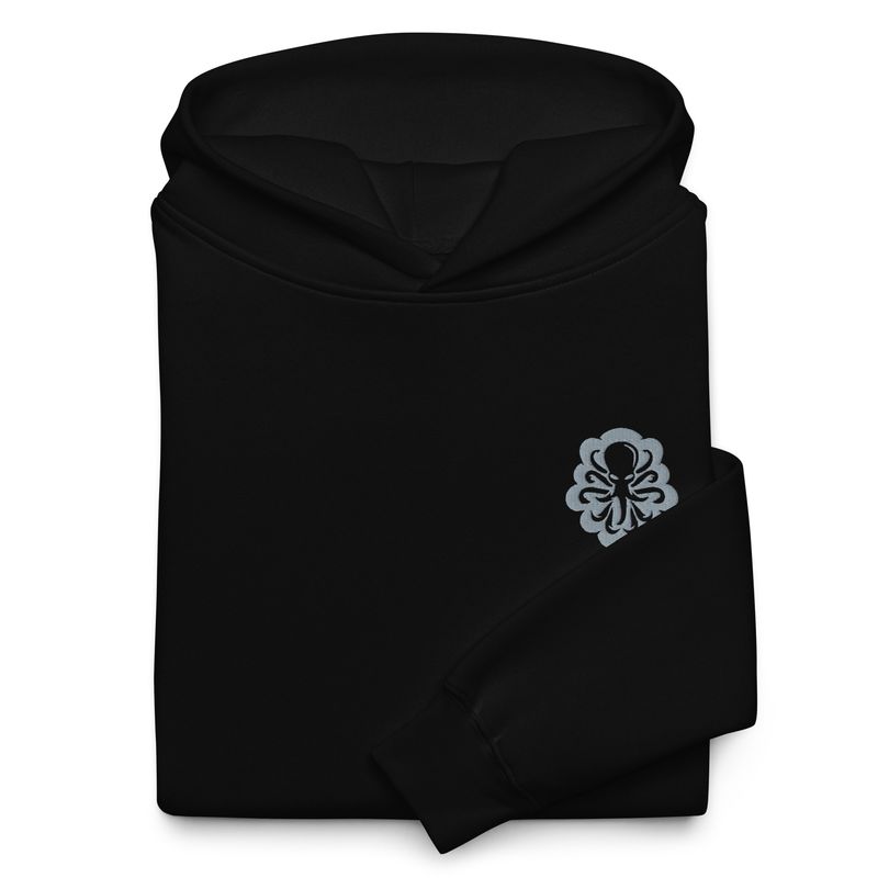 Unisex oversized hoodie Side Logo Silver