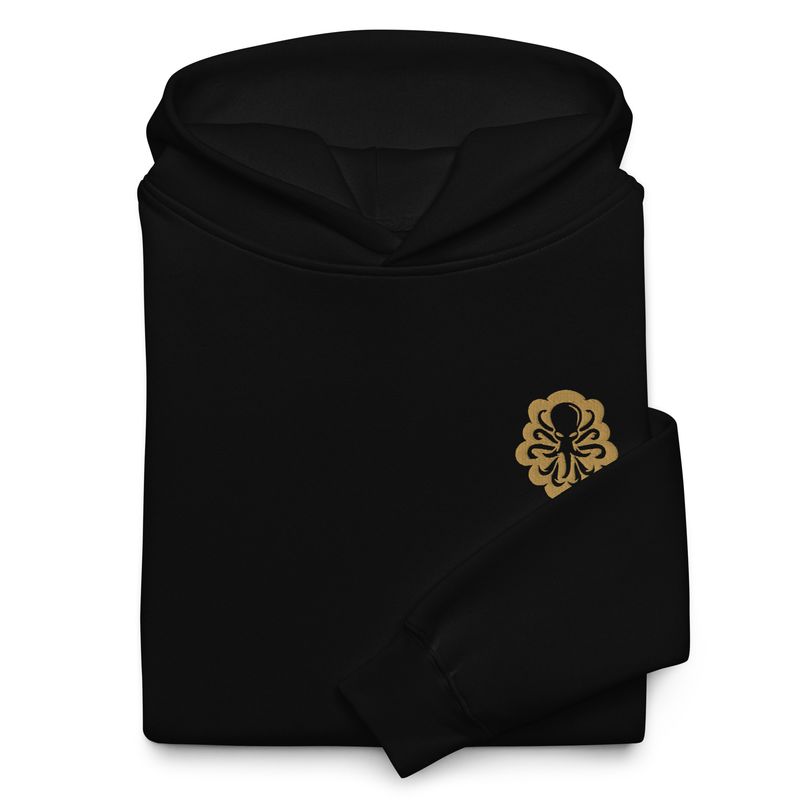 Unisex oversized hoodie Side Logo Gold