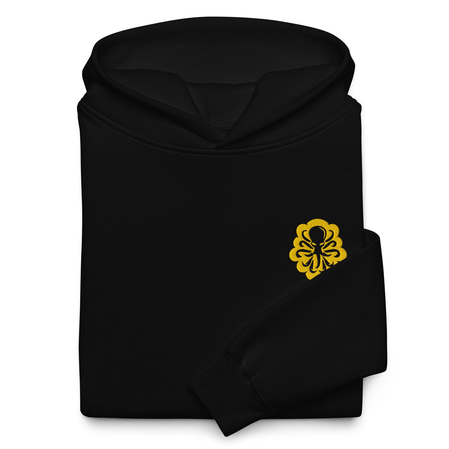 Unisex oversized hoodie Side Logo Yellow