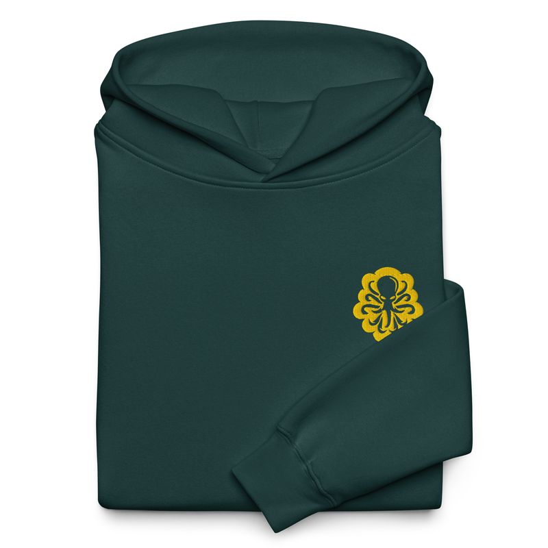 Unisex oversized hoodie Side Logo Yellow