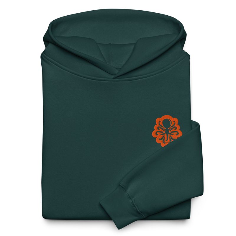 Unisex oversized hoodie Side Logo Orange