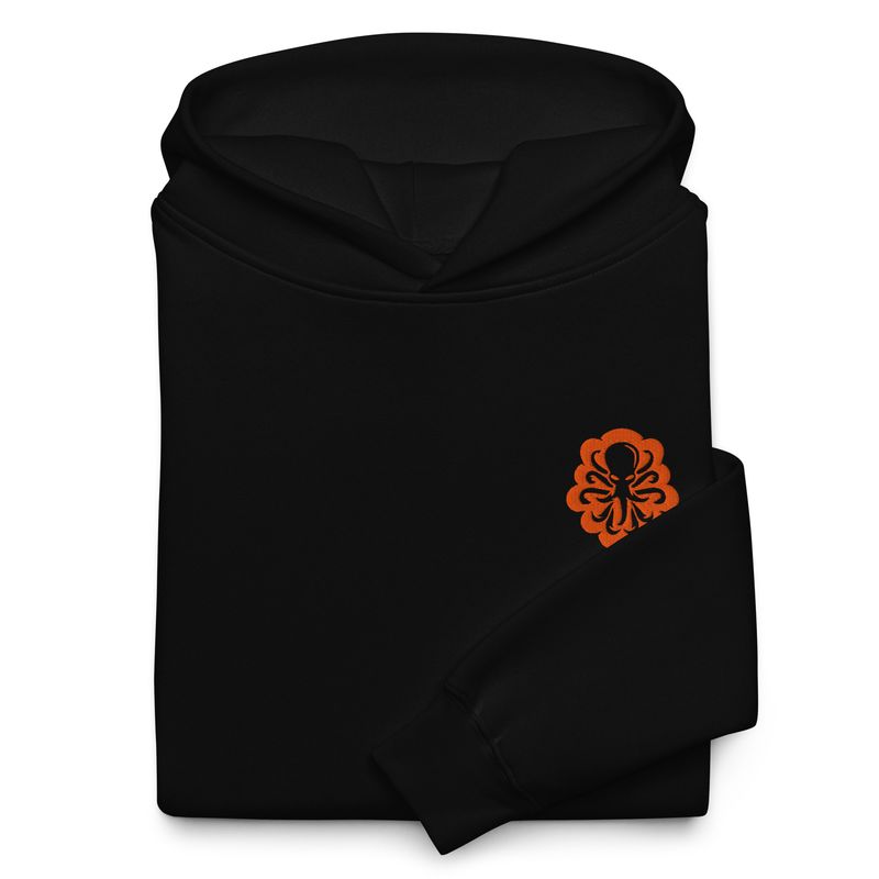 Unisex oversized hoodie Side Logo Orange