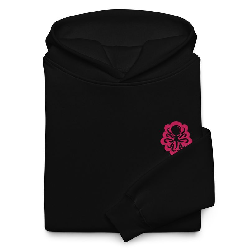 Unisex oversized hoodie side logo pink