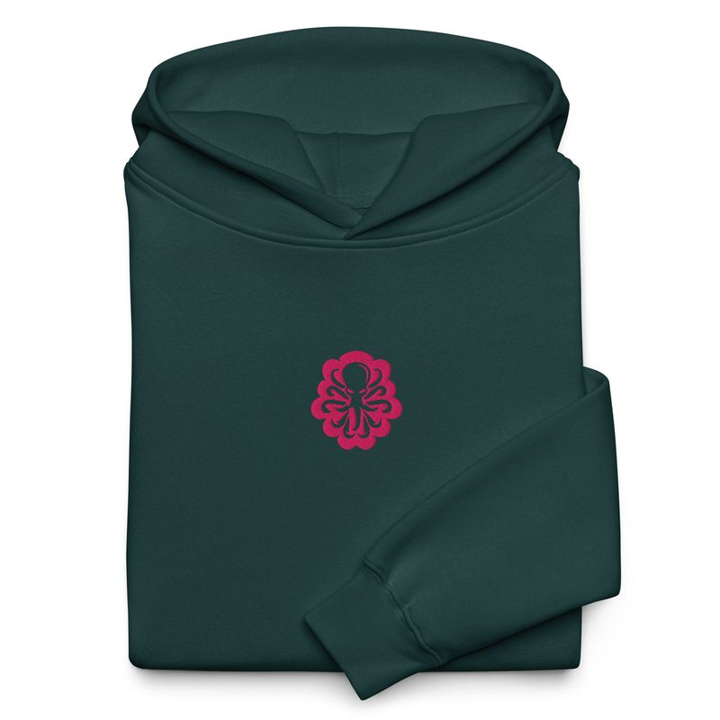 Unisex oversized hoodie central logo pink