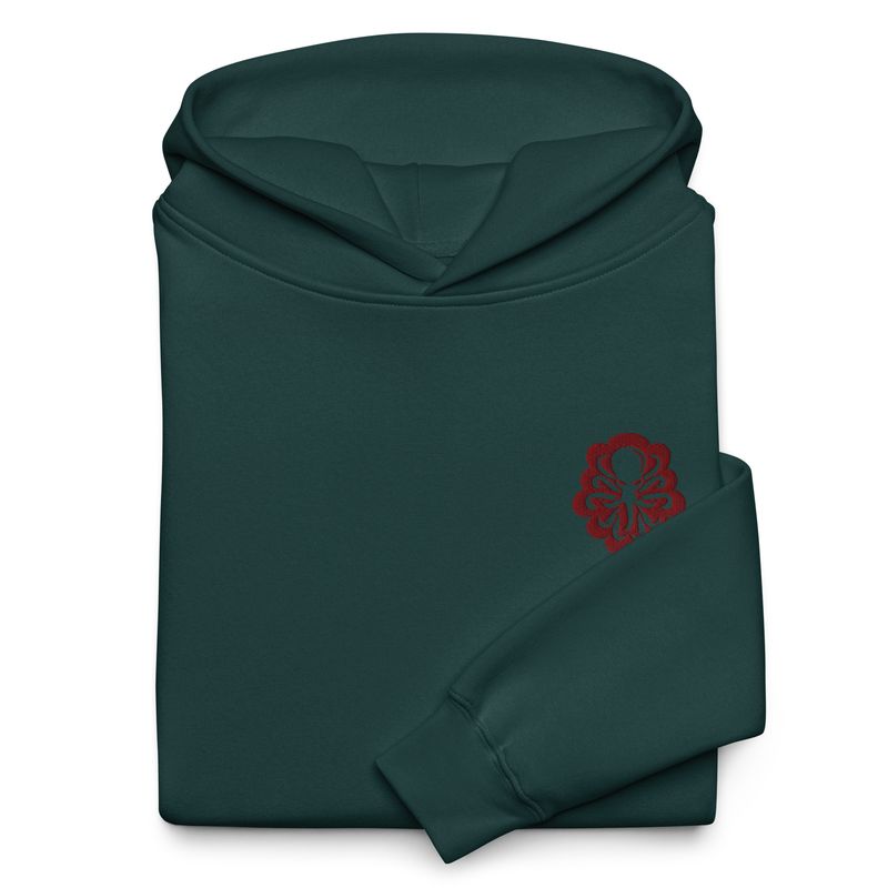 Unisex oversized hoodie Side Logo Wine