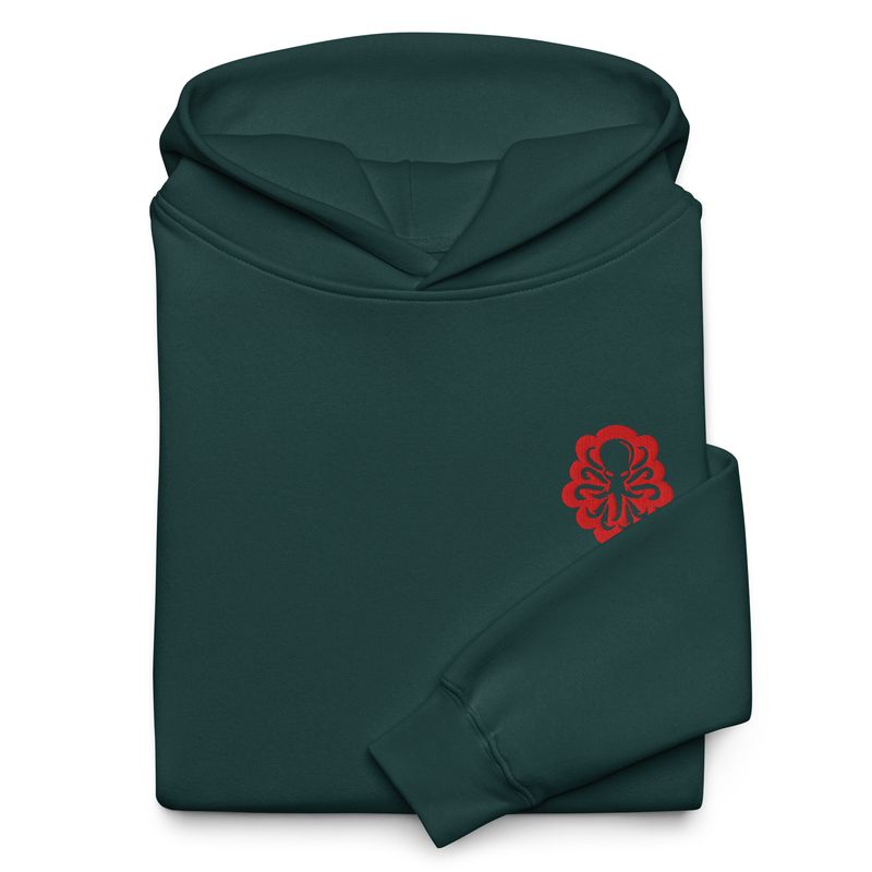 Unisex oversized hoodie Side Logo Red
