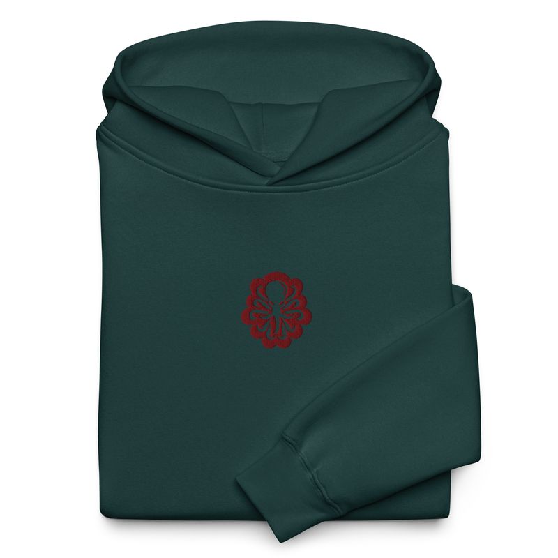 Unisex oversized hoodie Central Logo Wine