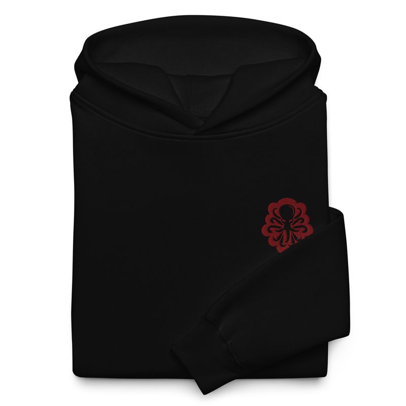Unisex oversized hoodie Side Logo Wine