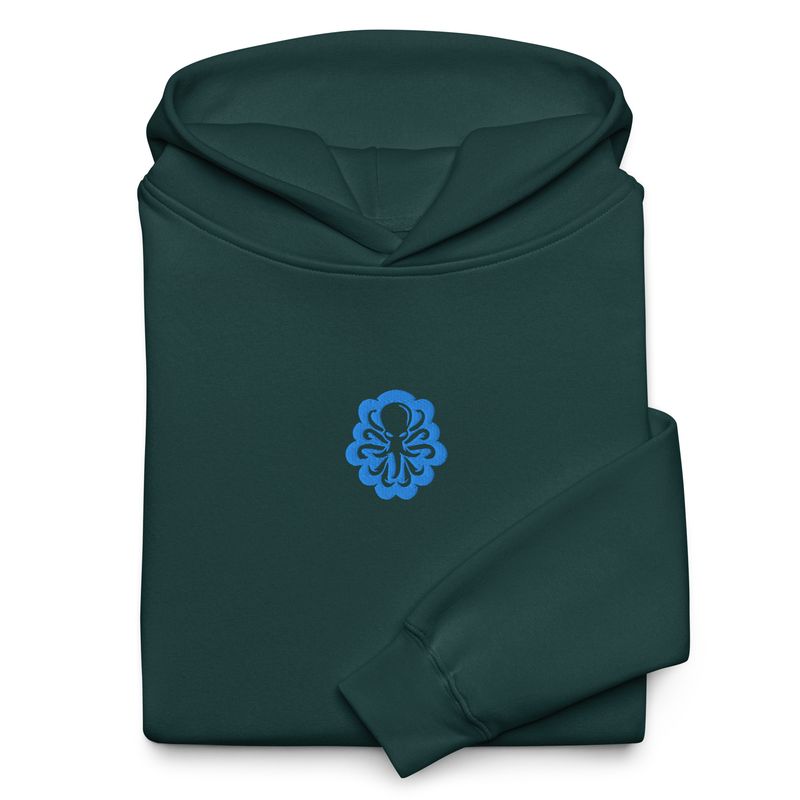 Unisex oversized hoodie Central Logo Turquoise