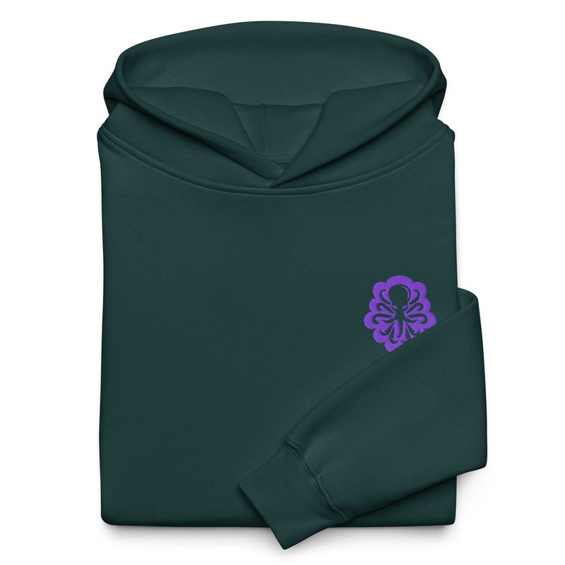 Unisex oversized hoodie Side Logo Purple
