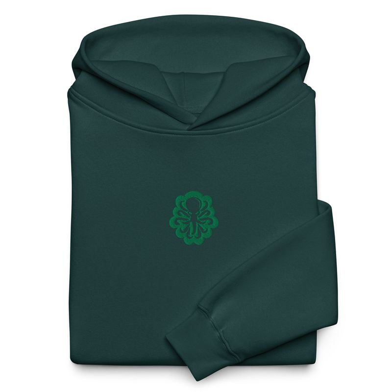 Unisex oversized hoodie Central Logo Green
