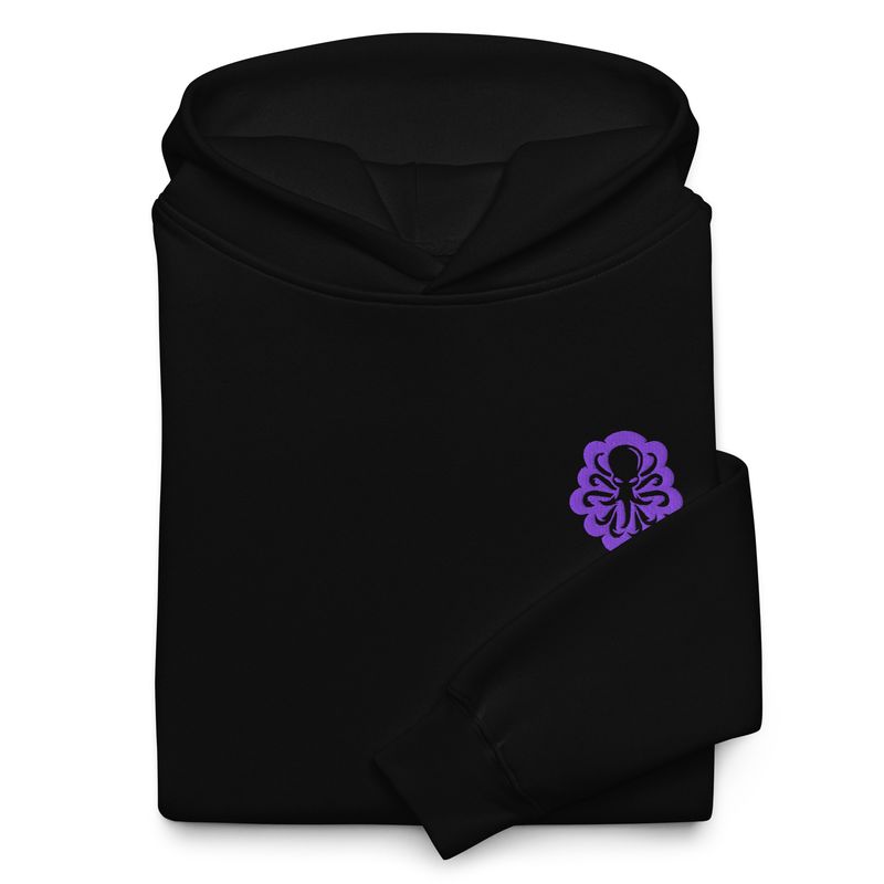 Unisex oversized hoodie Side Logo Purple