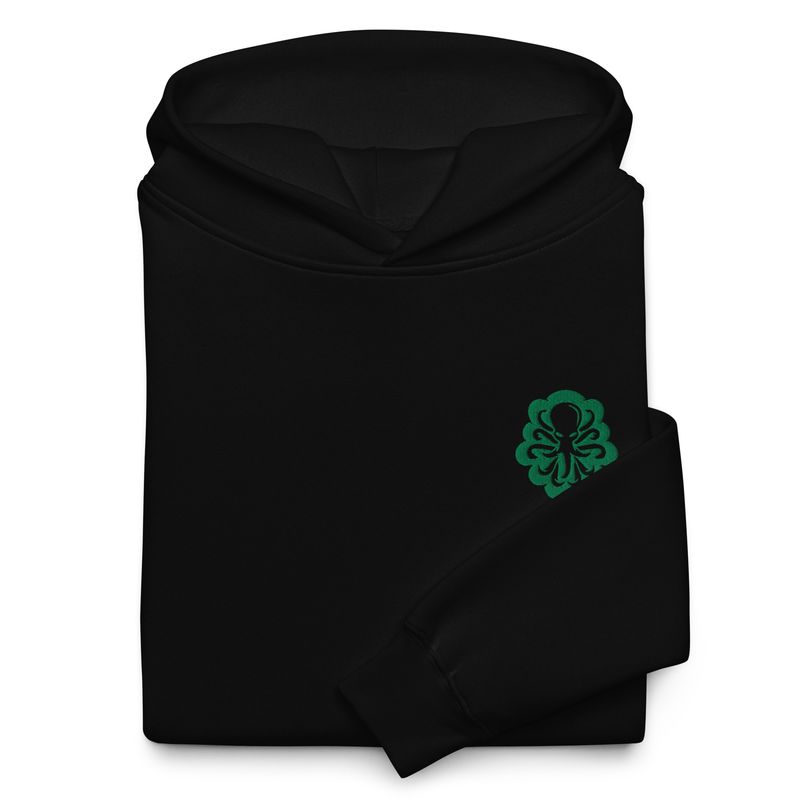 Unisex oversized hoodie Side Logo Green