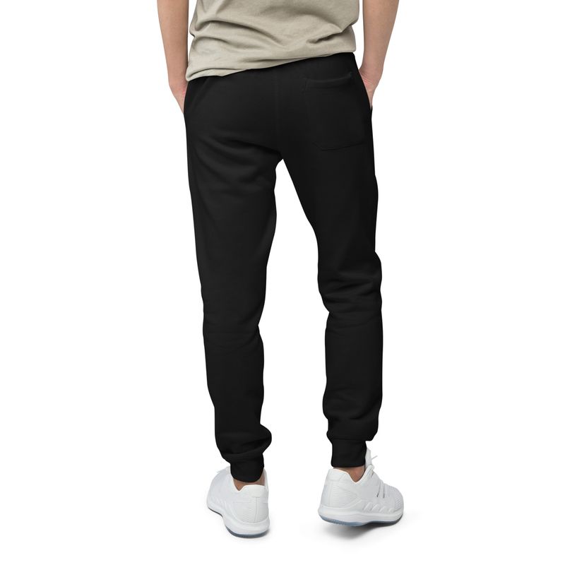 Unisex fleece sweatpants Black logo