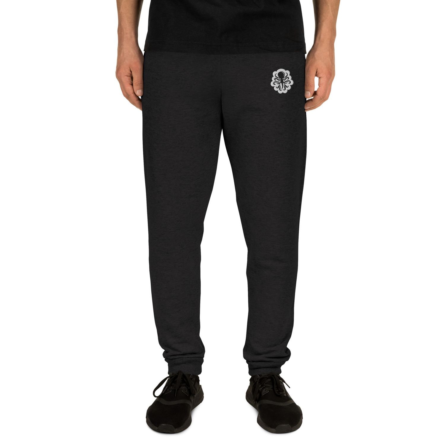 Unisex Joggers White logo