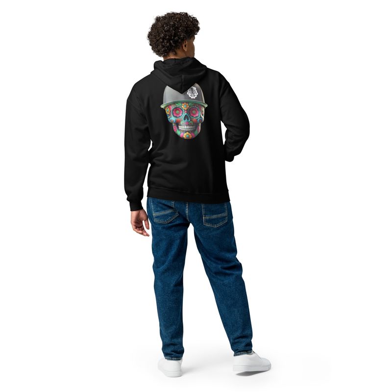 Heavy blend zip hoodie Día de Muertos W logo
