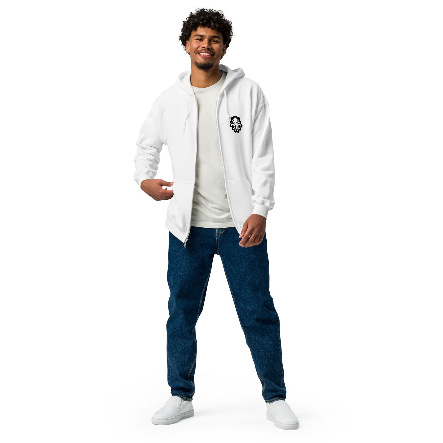 Heavy blend zip hoodie Día de Muertos B logo