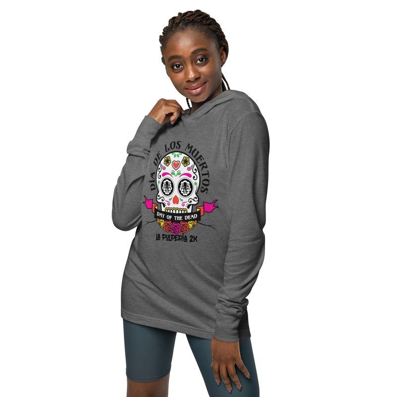 Hooded long-sleeve tee Día de Muertos B