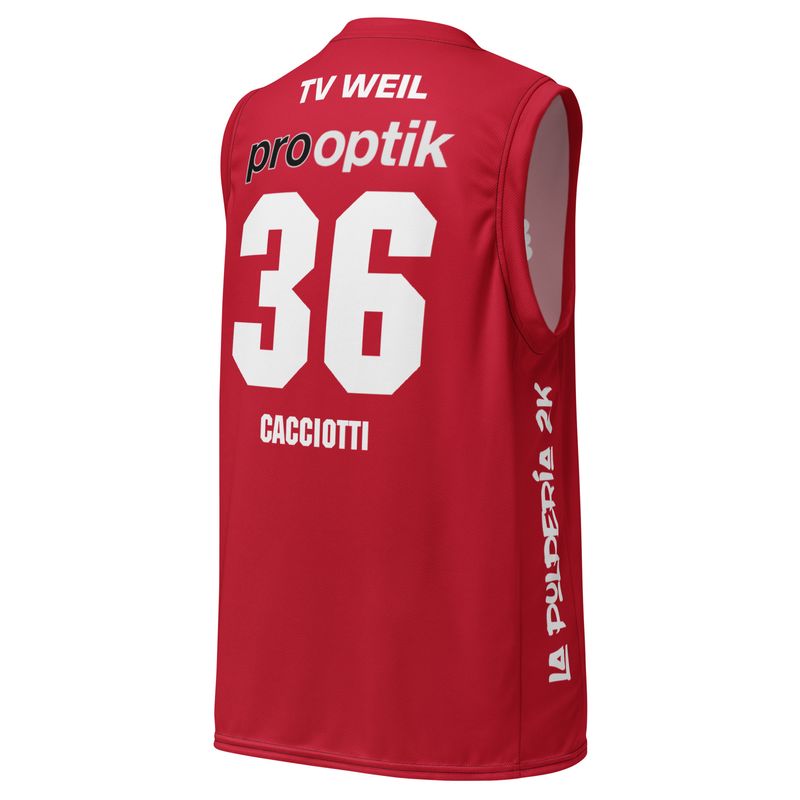 Basketball jersey TV Weil Red CACCIOTTI