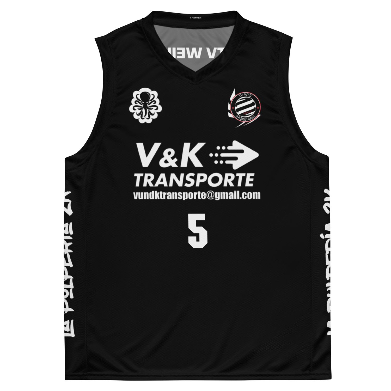 Basketball jersey TV Weil Black 5