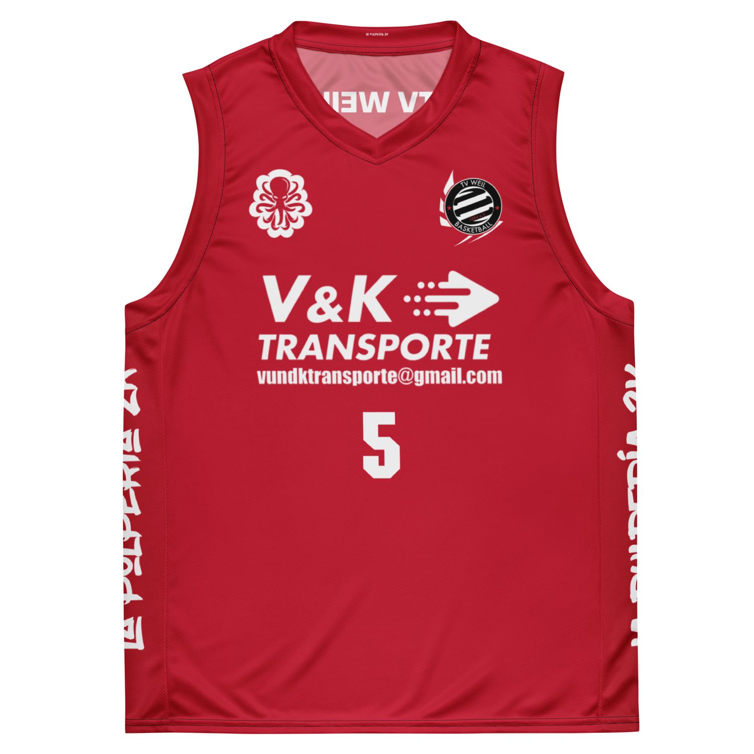 Basketball jersey TV Weil Red 5