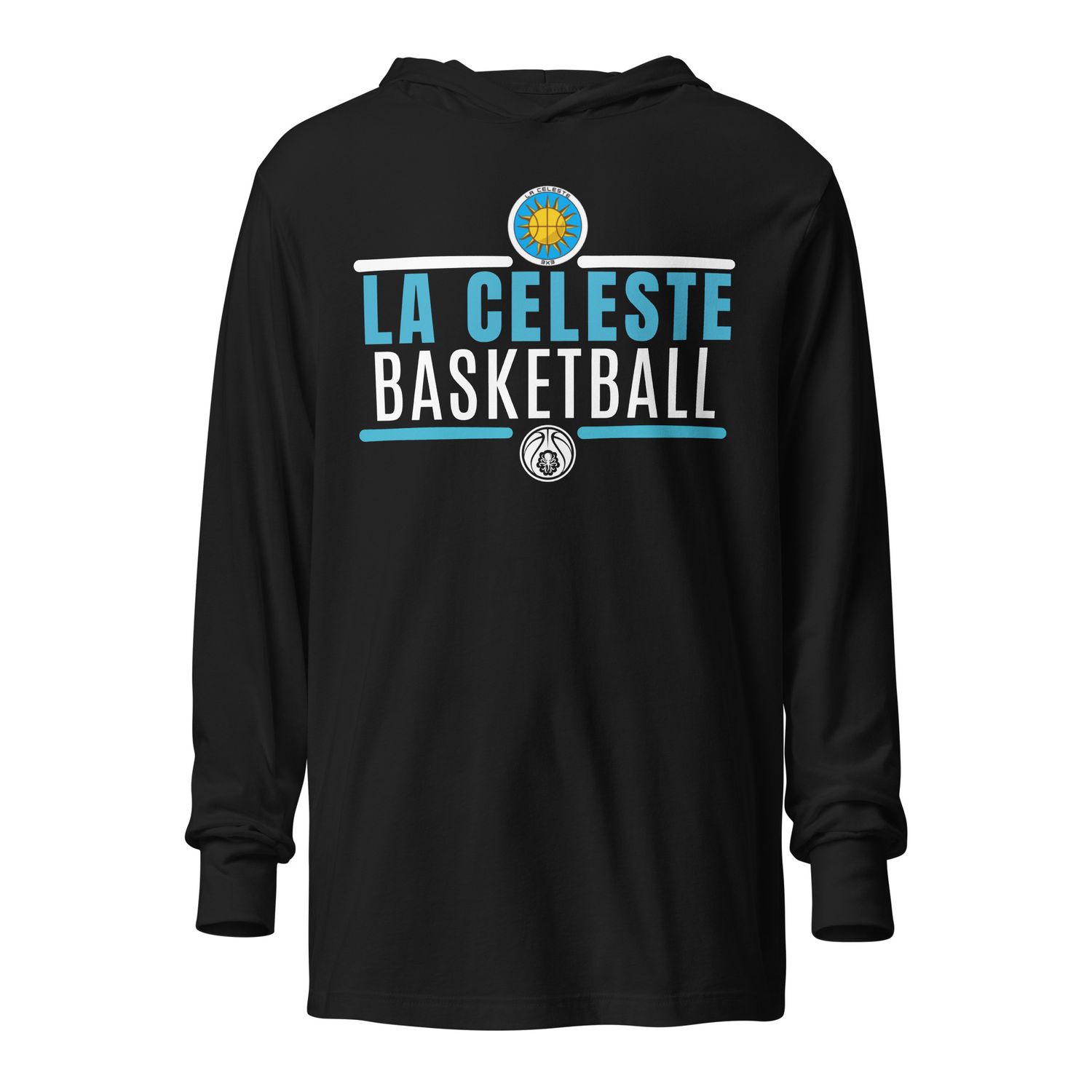 Hooded long-sleeve tee La Celeste