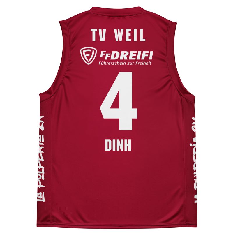 Basketball jersey TV Weil Red Dinh