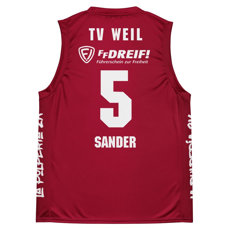 Basketball jersey TV Weil Red Sander