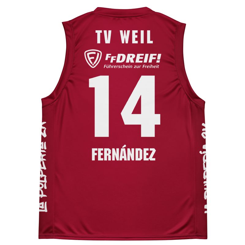 Basketball jersey TV Weil Red Fernández