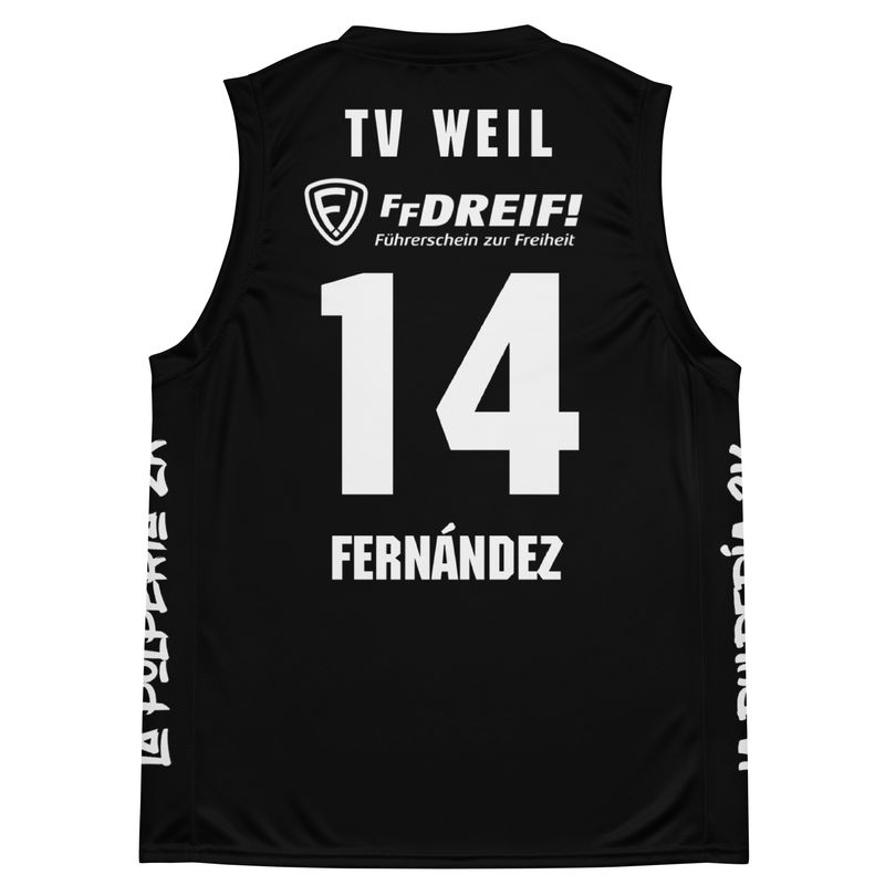 Basketball jersey TV Weil Black Fernández