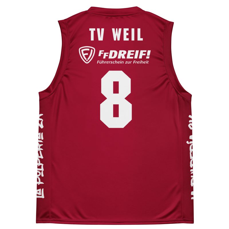 Basketball jersey TV Weil Red 8