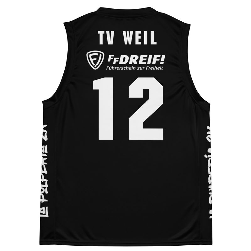 Basketball jersey TV Weil Black 12